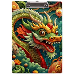 Chinese New Year – Year Of The Dragon A4 Acrylic Clipboard by Valentinaart