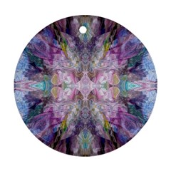 Blended Butterfly Ornament (round) by kaleidomarblingart