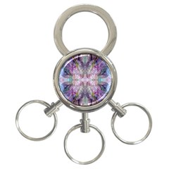 Blended Butterfly 3-ring Key Chain by kaleidomarblingart