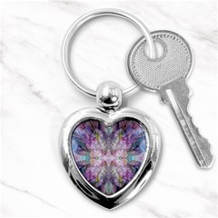 Blended Butterfly Key Chain (heart) by kaleidomarblingart