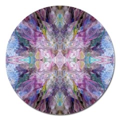 Blended Butterfly Magnet 5  (round) by kaleidomarblingart