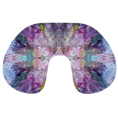 Blended Butterfly Travel Neck Pillow by kaleidomarblingart