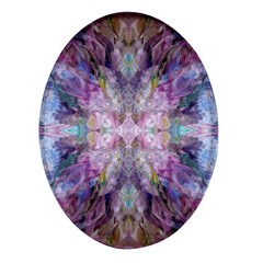 Blended Butterfly Oval Glass Fridge Magnet (4 Pack) by kaleidomarblingart