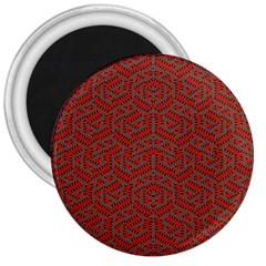 Hexagon Motif Geometric Tribal Style Pattern 3  Magnets by dflcprintsclothing