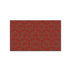 Hexagon Motif Geometric Tribal Style Pattern Sticker (rectangular) by dflcprintsclothing