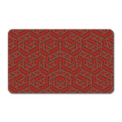 Hexagon Motif Geometric Tribal Style Pattern Magnet (rectangular) by dflcprintsclothing