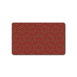 Hexagon Motif Geometric Tribal Style Pattern Magnet (Name Card) Front