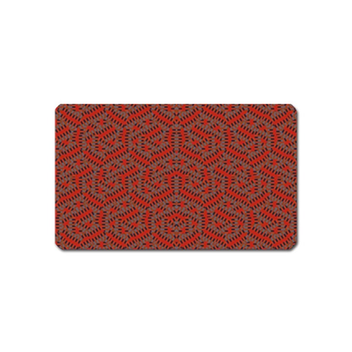 Hexagon Motif Geometric Tribal Style Pattern Magnet (Name Card)