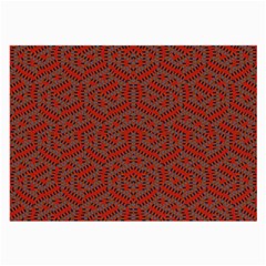 Hexagon Motif Geometric Tribal Style Pattern Large Glasses Cloth by dflcprintsclothing