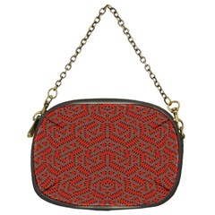 Hexagon Motif Geometric Tribal Style Pattern Chain Purse (two Sides)