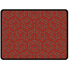 Hexagon Motif Geometric Tribal Style Pattern Fleece Blanket (large)