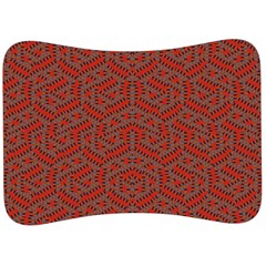 Hexagon Motif Geometric Tribal Style Pattern Velour Seat Head Rest Cushion by dflcprintsclothing