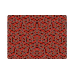 Hexagon Motif Geometric Tribal Style Pattern Premium Plush Fleece Blanket (mini) by dflcprintsclothing