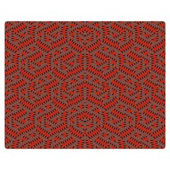 Hexagon Motif Geometric Tribal Style Pattern Premium Plush Fleece Blanket (medium)