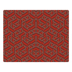 Hexagon Motif Geometric Tribal Style Pattern Premium Plush Fleece Blanket (large) by dflcprintsclothing