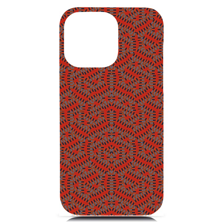 Hexagon Motif Geometric Tribal Style Pattern iPhone 14 Pro Max Black UV Print Case