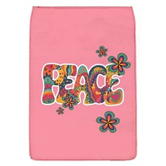 Flower Power Hippie Boho Love Peace Text Pink Pop Art Spirit Removable Flap Cover (l) by Grandong