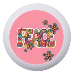 Flower Power Hippie Boho Love Peace Text Pink Pop Art Spirit Dento Box With Mirror