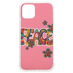 Flower Power Hippie Boho Love Peace Text Pink Pop Art Spirit Iphone 12/12 Pro Tpu Uv Print Case by Grandong