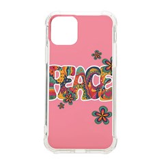 Flower Power Hippie Boho Love Peace Text Pink Pop Art Spirit Iphone 11 Pro 5 8 Inch Tpu Uv Print Case by Grandong