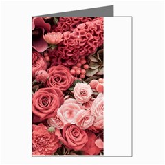 Pink Roses Flowers Love Nature Greeting Card