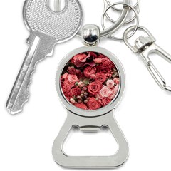 Pink Roses Flowers Love Nature Bottle Opener Key Chain by Grandong