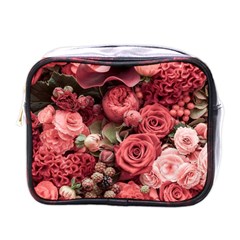 Pink Roses Flowers Love Nature Mini Toiletries Bag (one Side) by Grandong