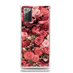 Pink Roses Flowers Love Nature Samsung Galaxy Note 20 Tpu Uv Case by Grandong