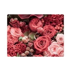 Pink Roses Flowers Love Nature Premium Plush Fleece Blanket (mini) by Grandong