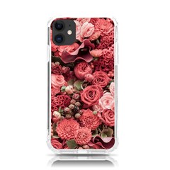 Pink Roses Flowers Love Nature Iphone 11 Tpu Uv Print Case by Grandong