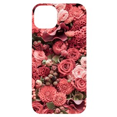 Pink Roses Flowers Love Nature Iphone 14 Plus Black Uv Print Case