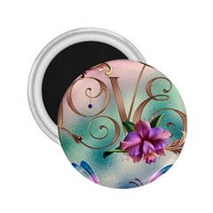 Love Amour Butterfly Colors Flowers Text 2 25  Magnets by Grandong