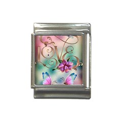 Love Amour Butterfly Colors Flowers Text Italian Charm (13mm) by Grandong