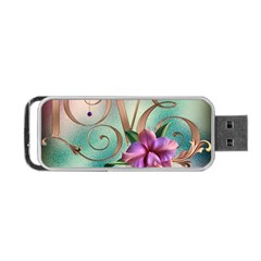 Love Amour Butterfly Colors Flowers Text Portable Usb Flash (one Side) by Grandong