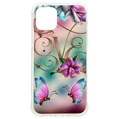 Love Amour Butterfly Colors Flowers Text Iphone 12/12 Pro Tpu Uv Print Case by Grandong