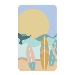 Beach Sea Surfboards Water Sand Drawing  Boho Bohemian Nature Memory Card Reader (rectangular) by Grandong