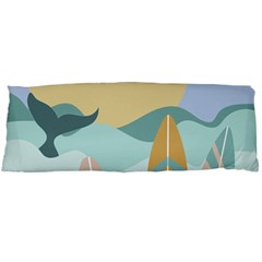 Beach Sea Surfboards Water Sand Drawing  Boho Bohemian Nature Body Pillow Case (dakimakura) by Grandong