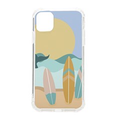 Beach Sea Surfboards Water Sand Drawing  Boho Bohemian Nature Iphone 11 Tpu Uv Print Case by Grandong