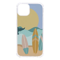 Beach Sea Surfboards Water Sand Drawing  Boho Bohemian Nature Iphone 13 Tpu Uv Print Case by Grandong