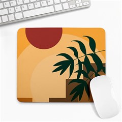 Arch Stairs Sun Branches Leaves Boho Bohemian Botanical Minimalist Nature Large Mousepad by Grandong