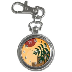 Arch Stairs Sun Branches Leaves Boho Bohemian Botanical Minimalist Nature Key Chain Watches by Grandong