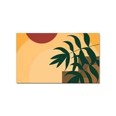 Arch Stairs Sun Branches Leaves Boho Bohemian Botanical Minimalist Nature Sticker (rectangular) by Grandong