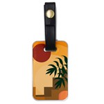 Arch Stairs Sun Branches Leaves Boho Bohemian Botanical Minimalist Nature Luggage Tag (one side) Front