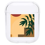 Arch Stairs Sun Branches Leaves Boho Bohemian Botanical Minimalist Nature Hard PC AirPods 1/2 Case Front