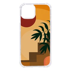 Arch Stairs Sun Branches Leaves Boho Bohemian Botanical Minimalist Nature Iphone 14 Tpu Uv Print Case