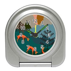 Roe Deer Animal Boho Bohemian Nature Travel Alarm Clock by Grandong