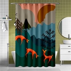 Roe Deer Animal Boho Bohemian Nature Shower Curtain 48  X 72  (small)  by Grandong