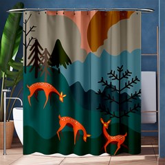 Roe Deer Animal Boho Bohemian Nature Shower Curtain 60  X 72  (medium)  by Grandong