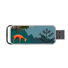 Roe Deer Animal Boho Bohemian Nature Portable Usb Flash (one Side) by Grandong