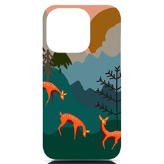 Roe Deer Animal Boho Bohemian Nature Iphone 14 Pro Black Uv Print Case by Grandong